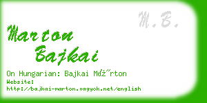 marton bajkai business card